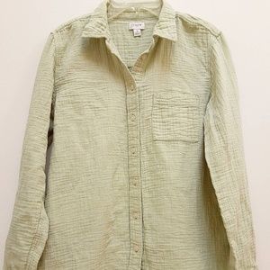 J Crew Factory Gauze Button-up Shirt